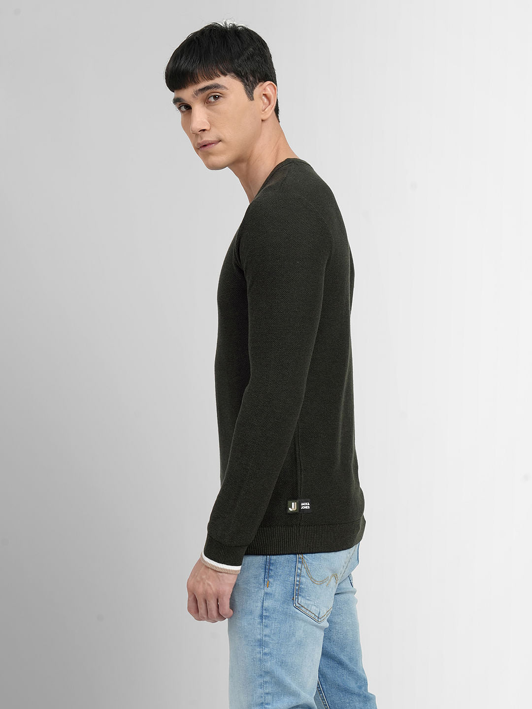 Dark Green Cotton Pullover