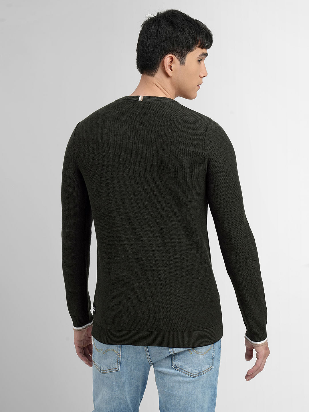 Dark Green Cotton Pullover