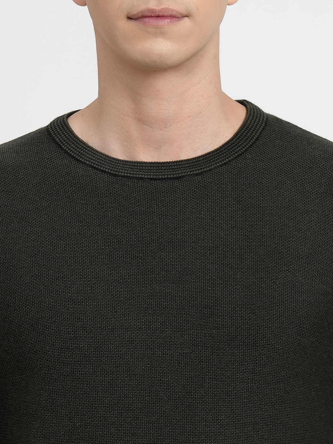 Dark Green Cotton Pullover