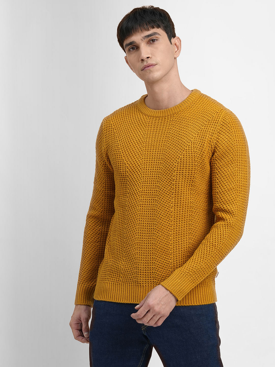 Mustard Textured Pullover