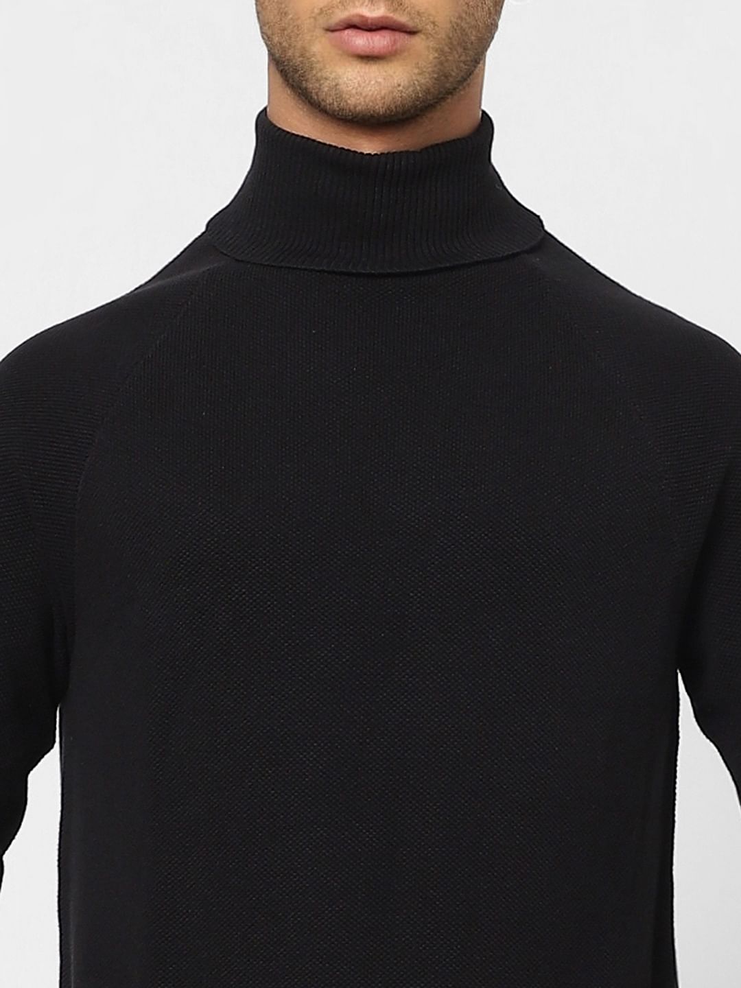 Black Roll Neck Pullover