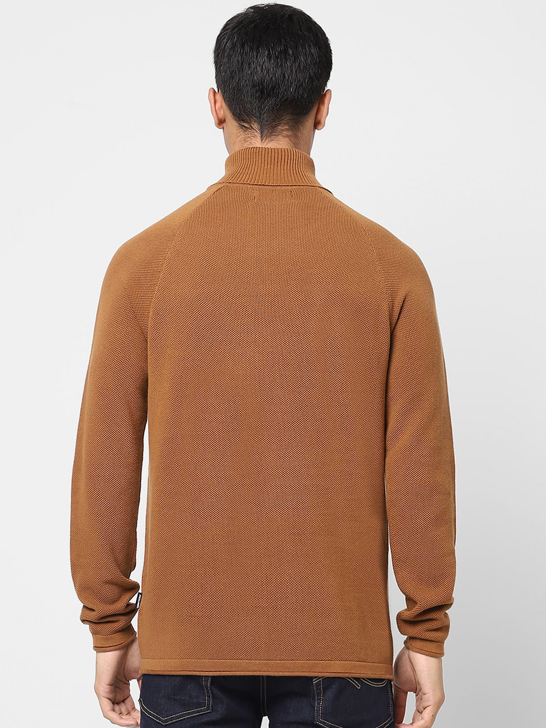 Brown Roll Neck Pullover