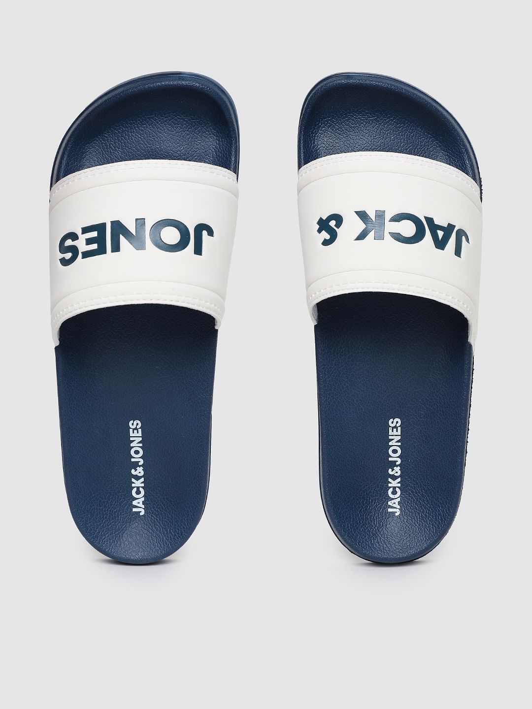 Blue Logo Print Pool Sliders - 6
