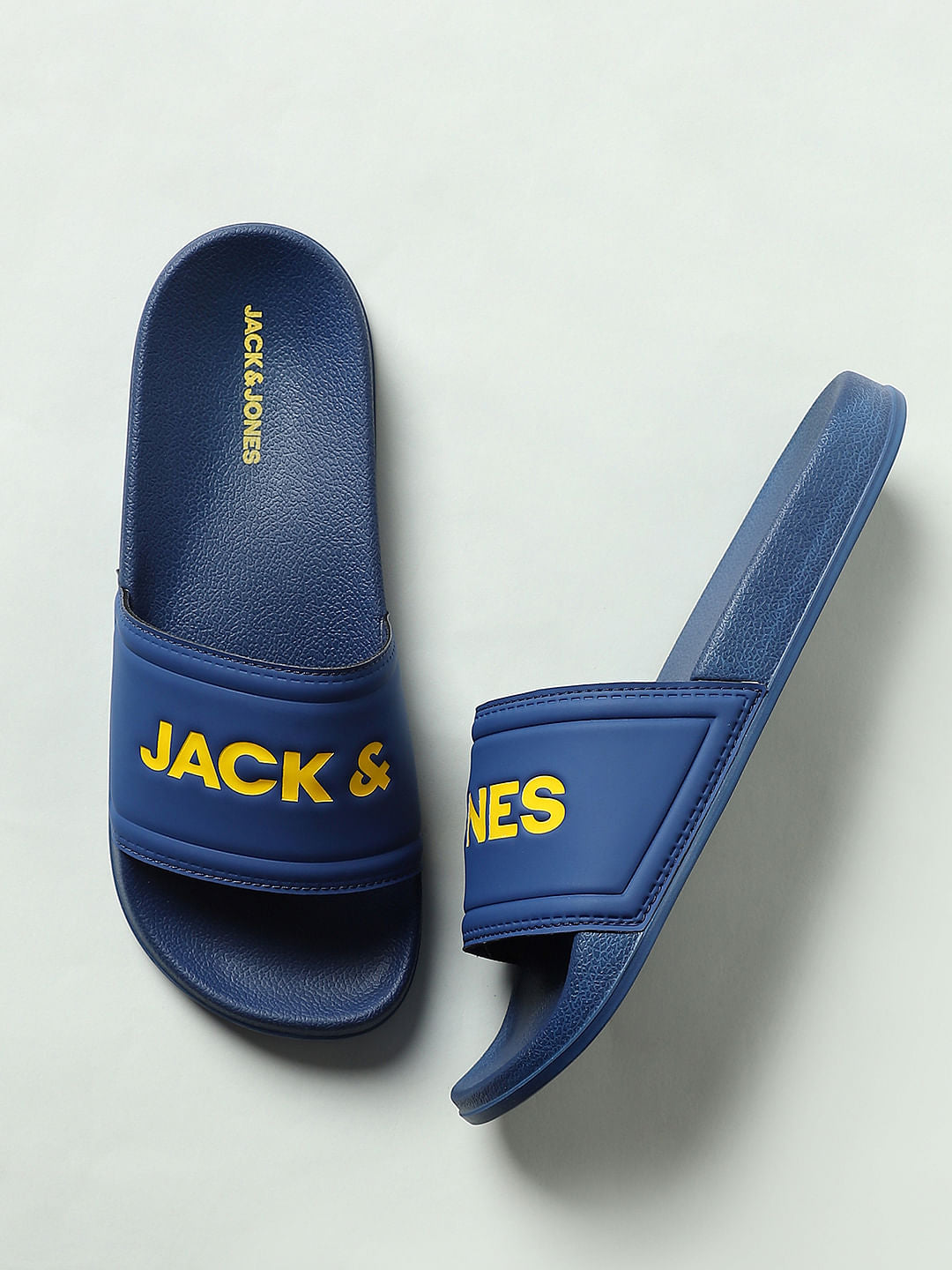 Blue Logo Print Sliders