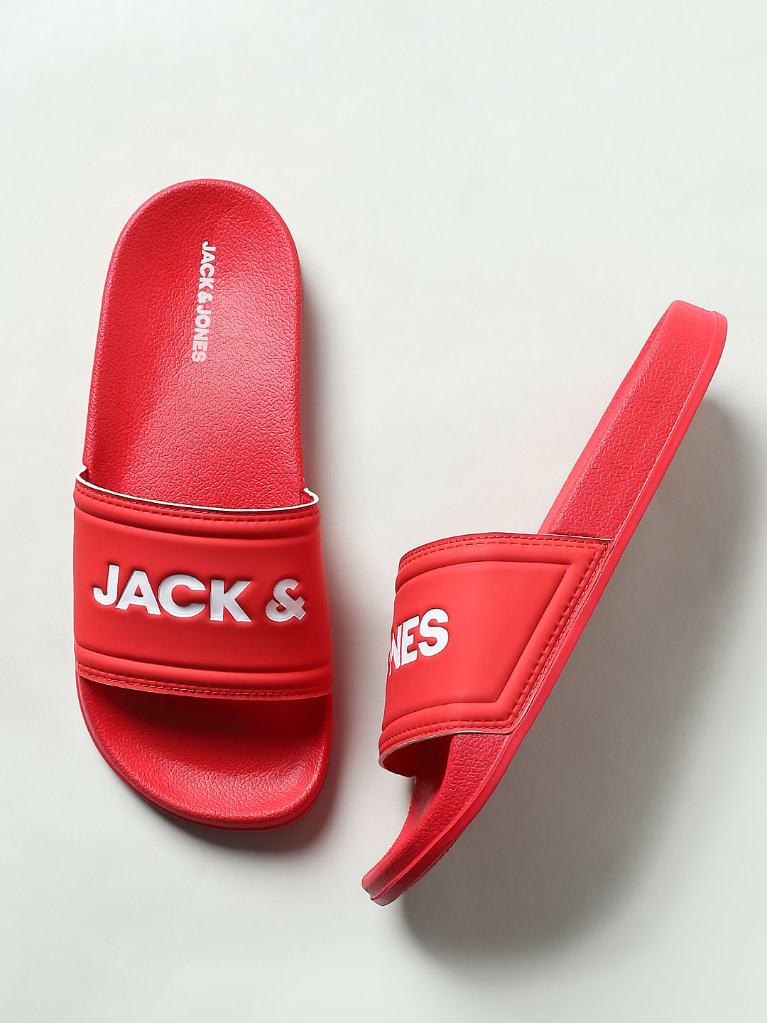 Red Logo Print Sliders