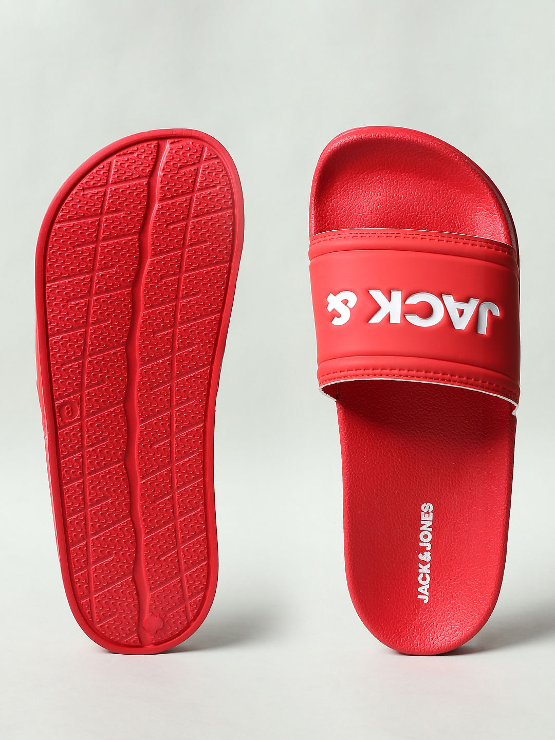 Red Logo Print Sliders