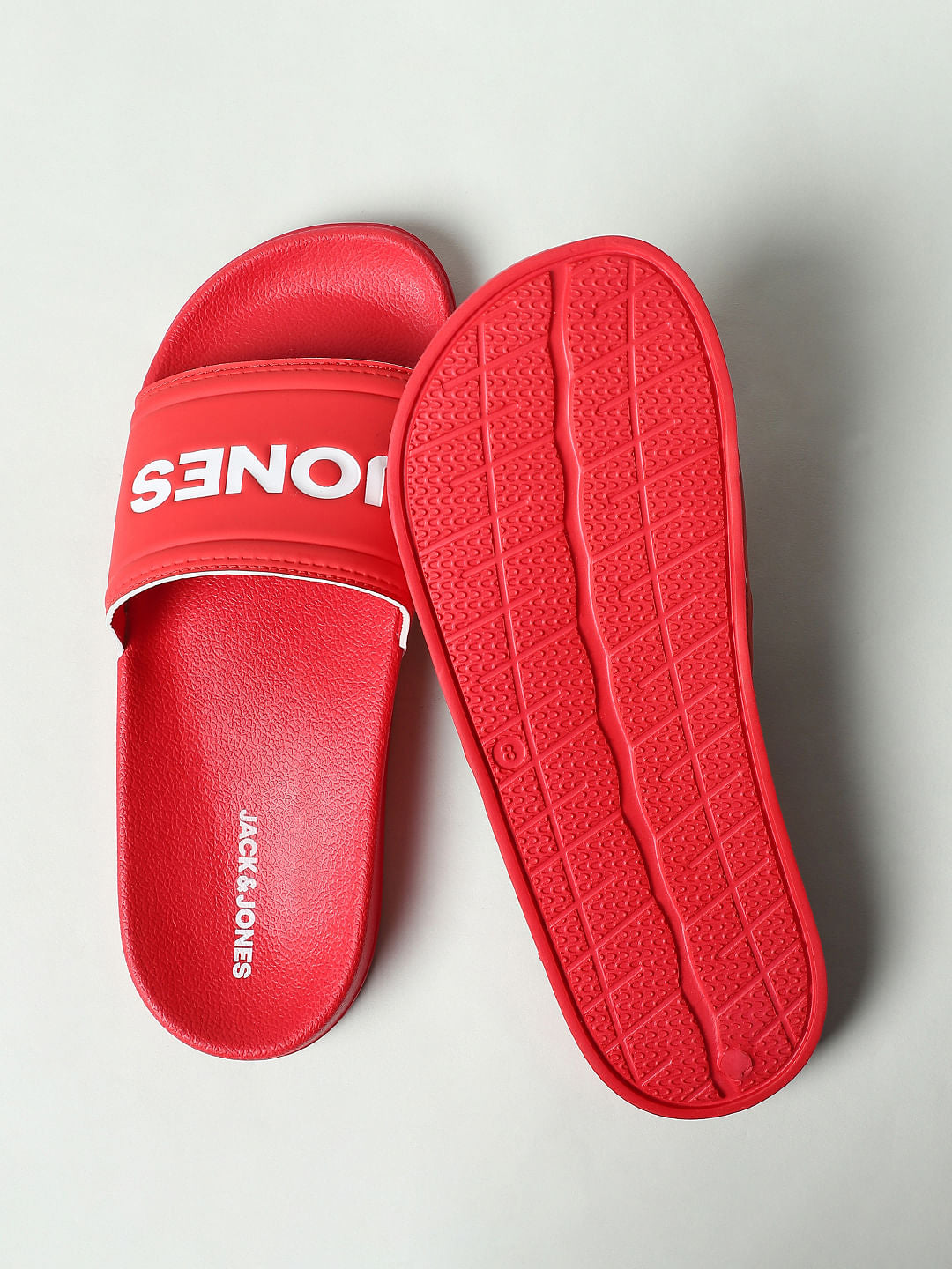 Red Logo Print Sliders
