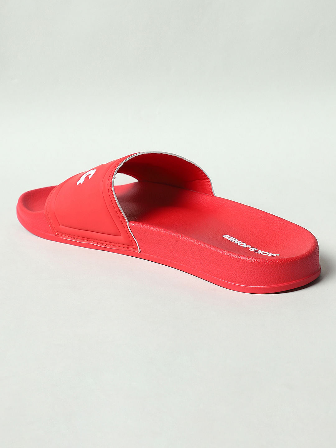 Red Logo Print Sliders