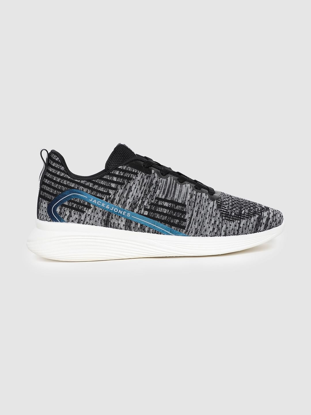 Black Self-Design Sneakers