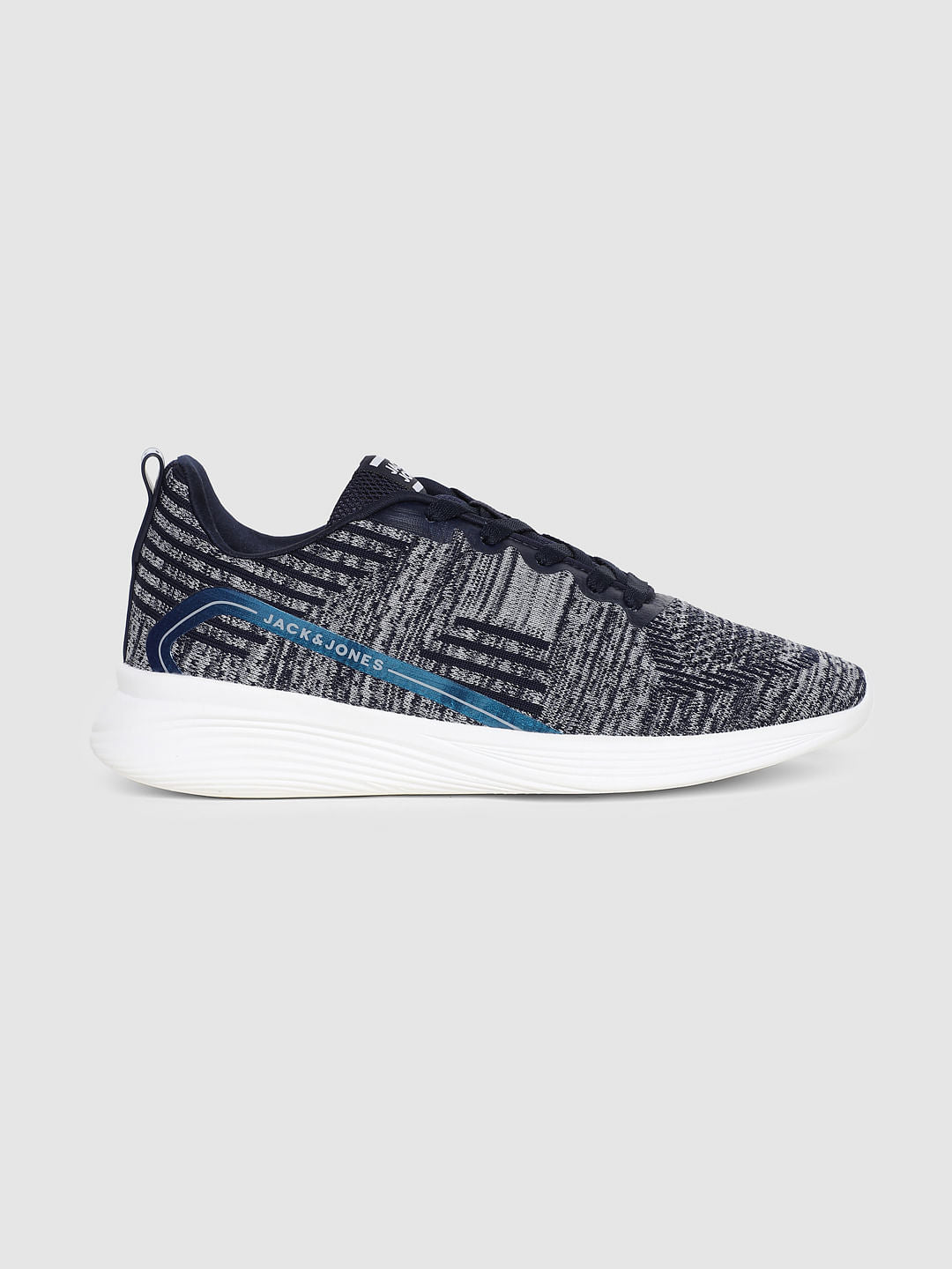 Blue Self-Design Sneakers