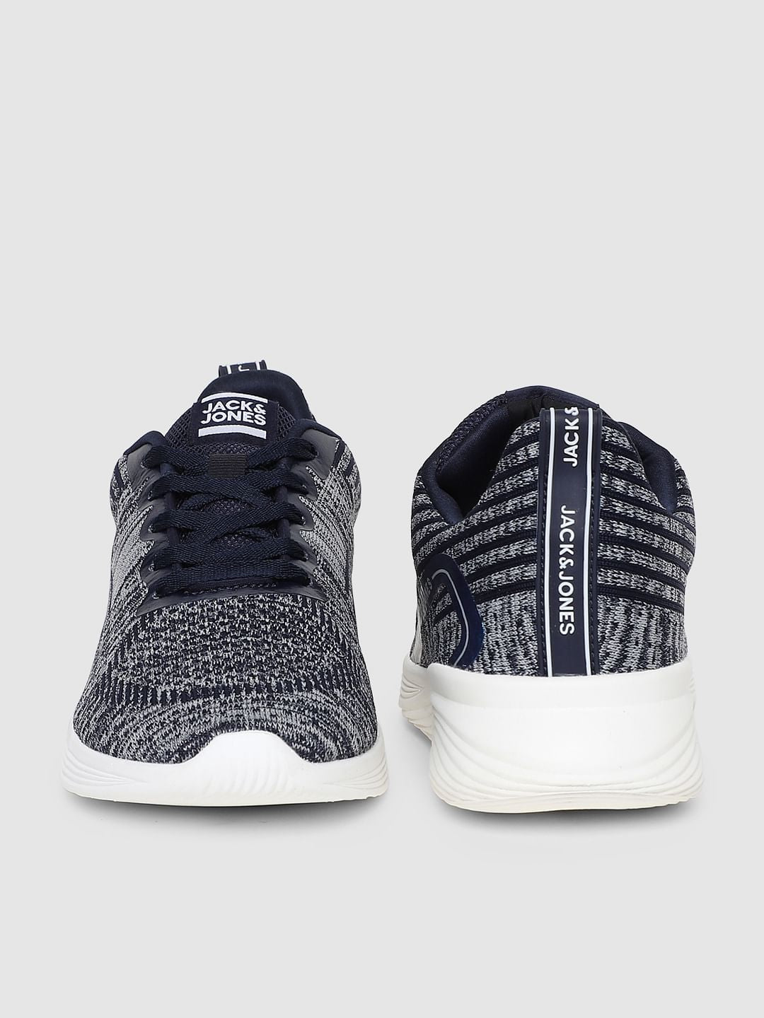 Blue Self-Design Sneakers
