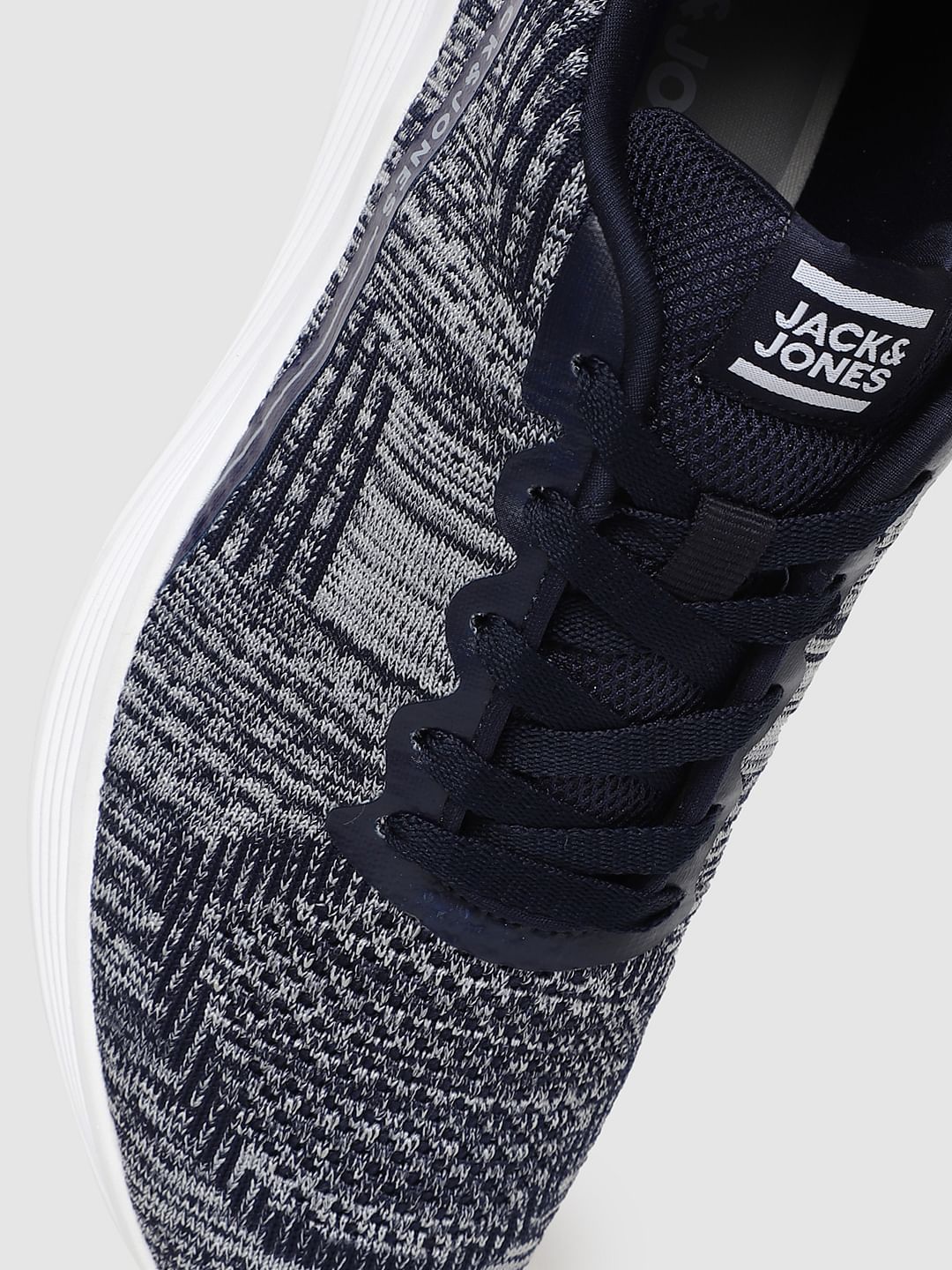 Blue Self-Design Sneakers