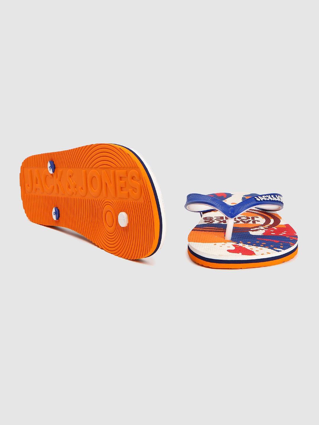Multi-coloured Abstract Print Flip Flops - 6