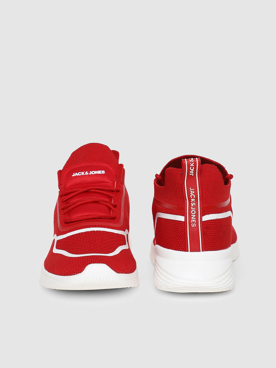 Red Lace-Up Sneakers