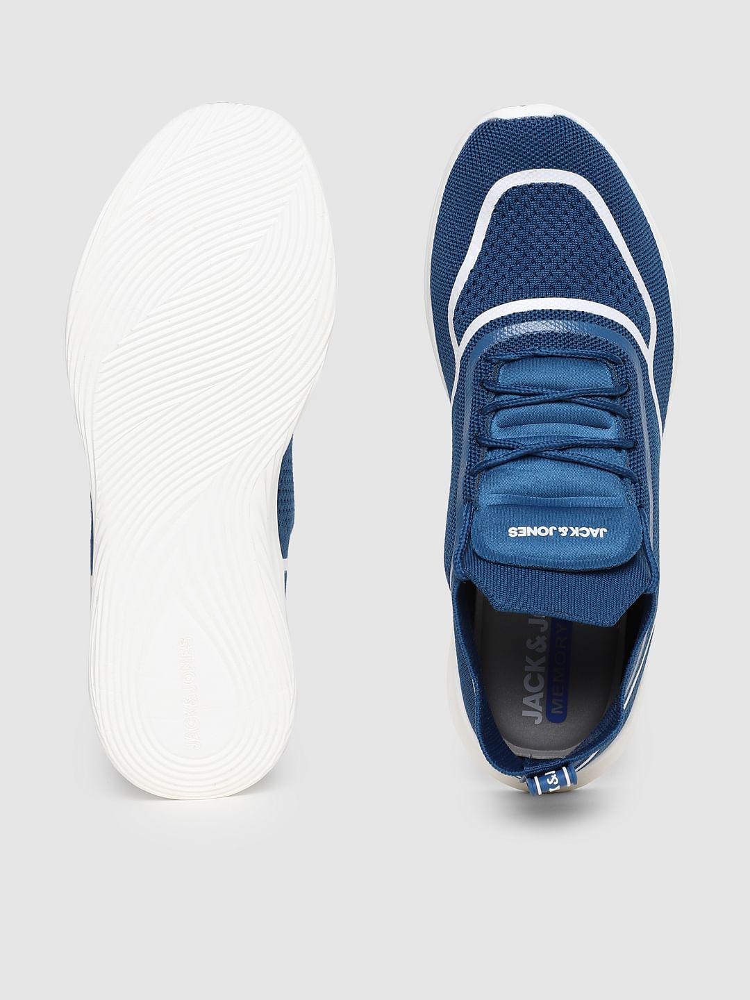 Blue Lace-Up Sneakers