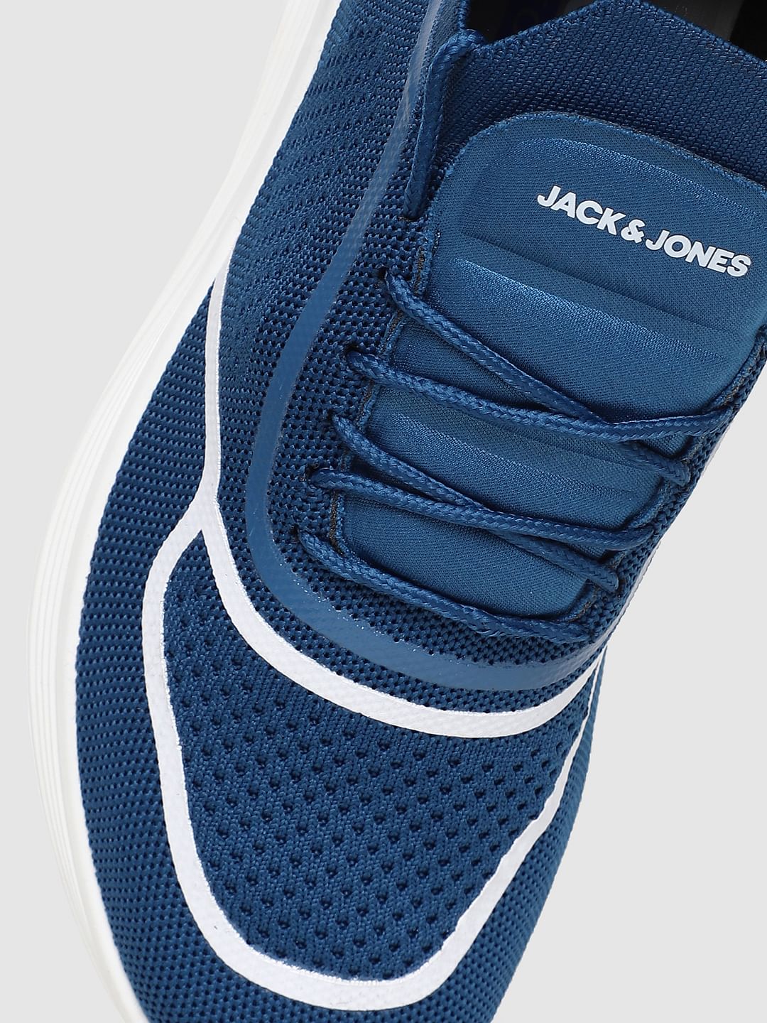 Blue Lace-Up Sneakers
