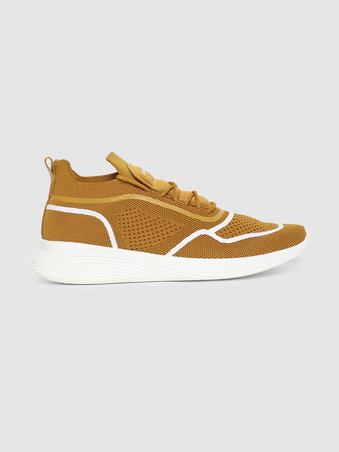Mustard Lace-Up Sneakers - 6