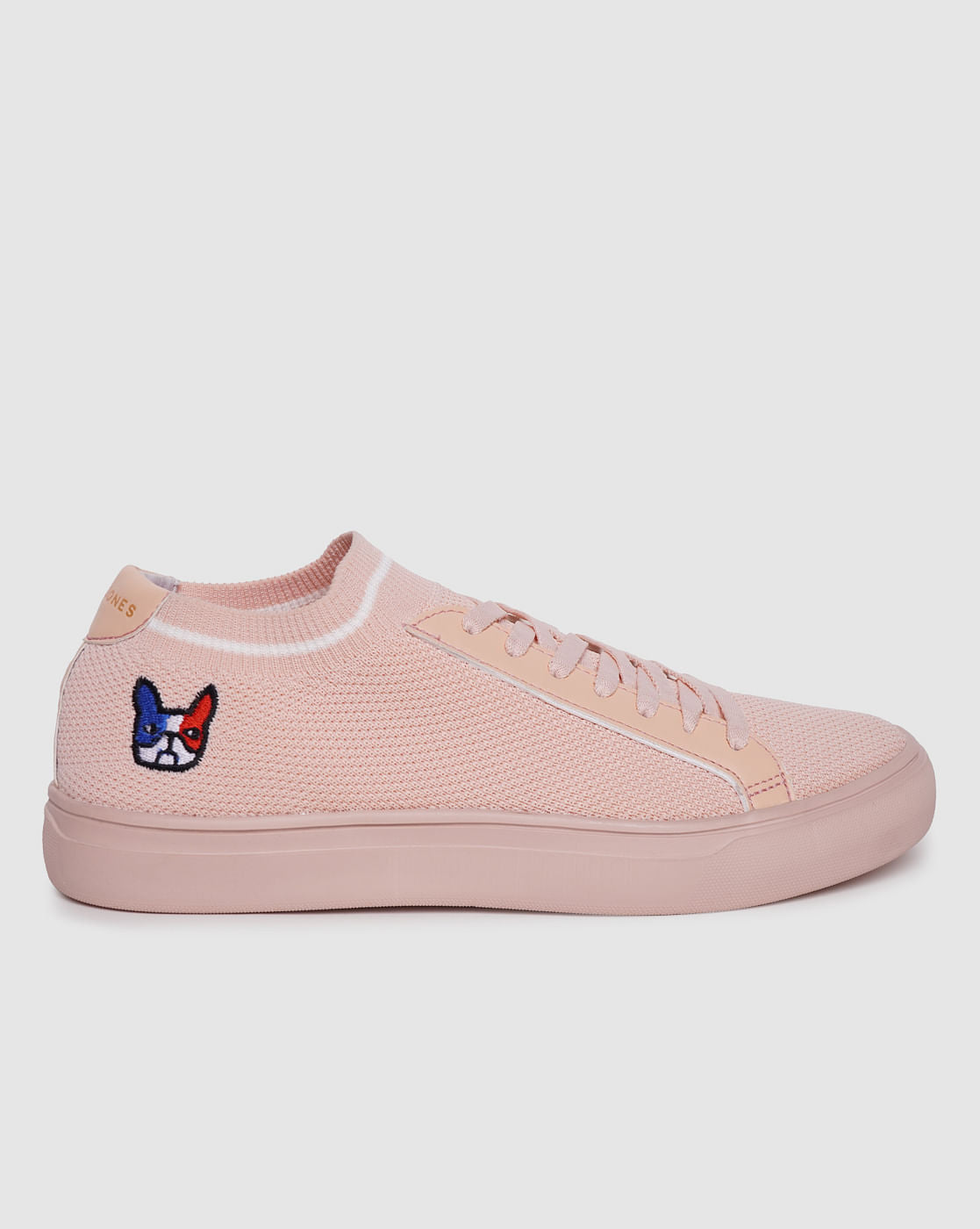 Pink Lace Up Sneakers