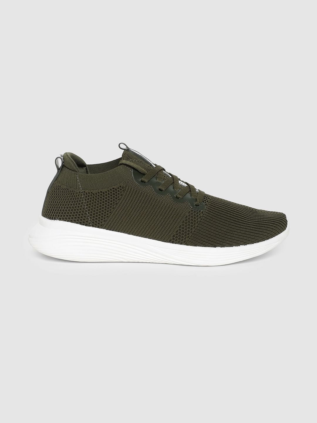 Green Stretch Knit Sneakers - 6