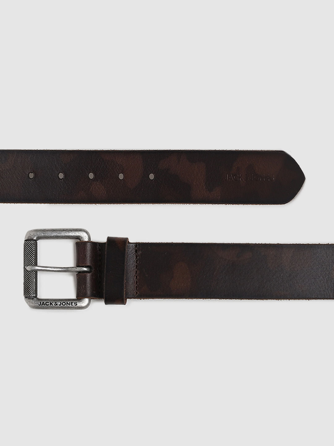 Brown Printed Leather Belt