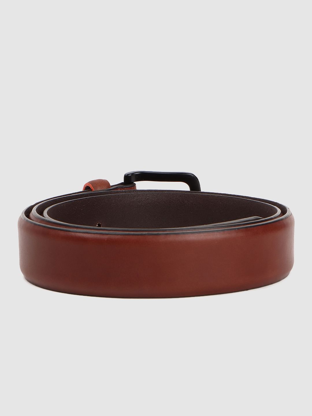 Dark Brown Leather Belt