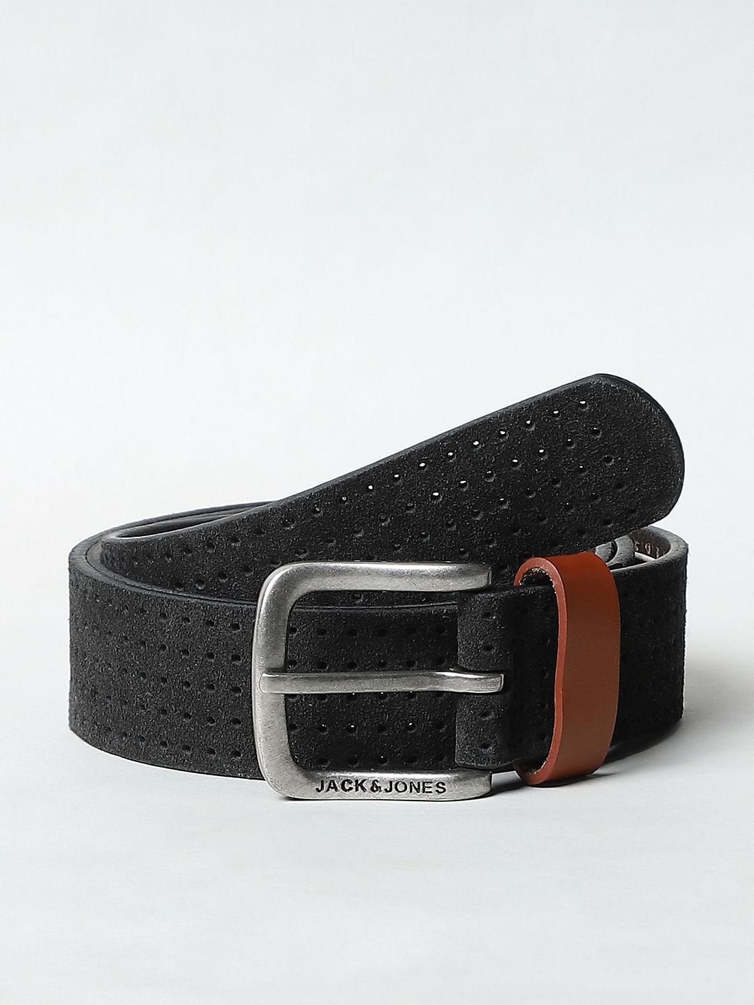 Black Suede Belt - 32