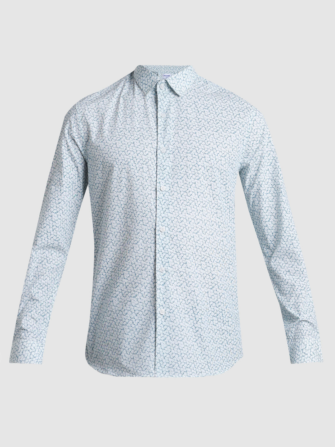 Green Abstract Print Full Sleeves Shirt