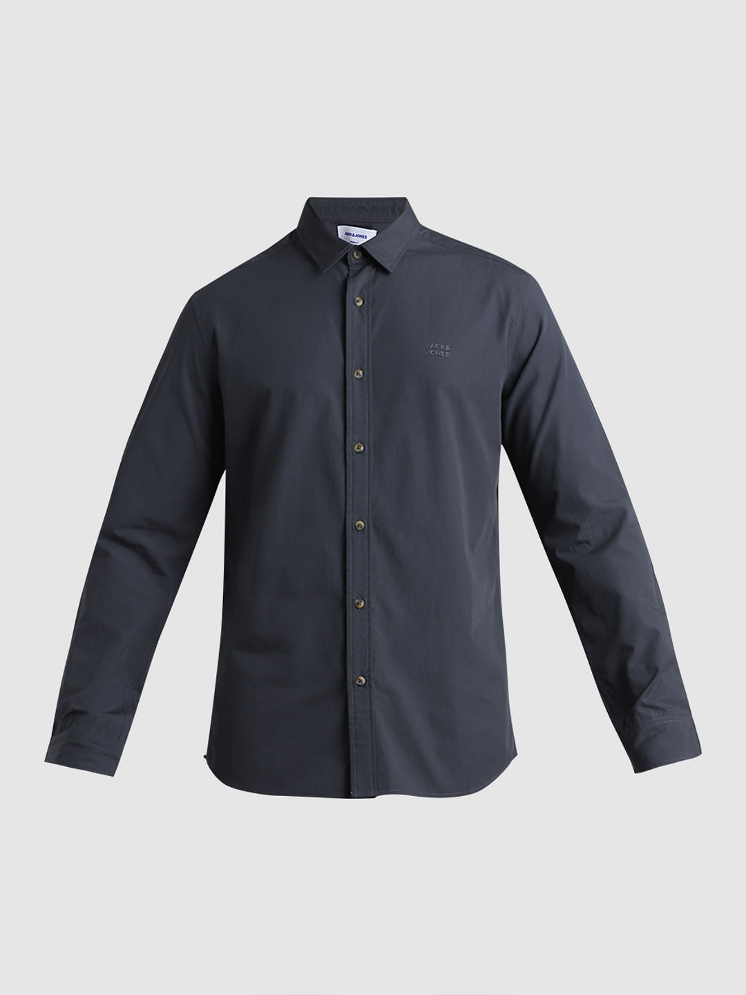 Grey Cotton Full Sleeves Shirt