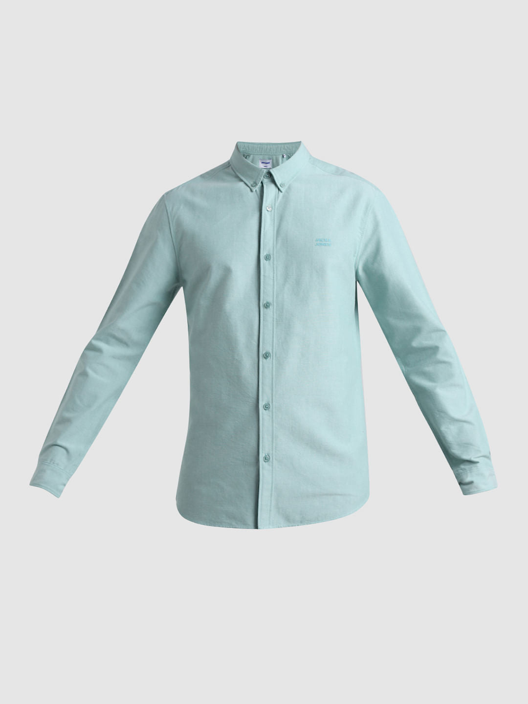 Green Cotton Full Sleeves Shirt
