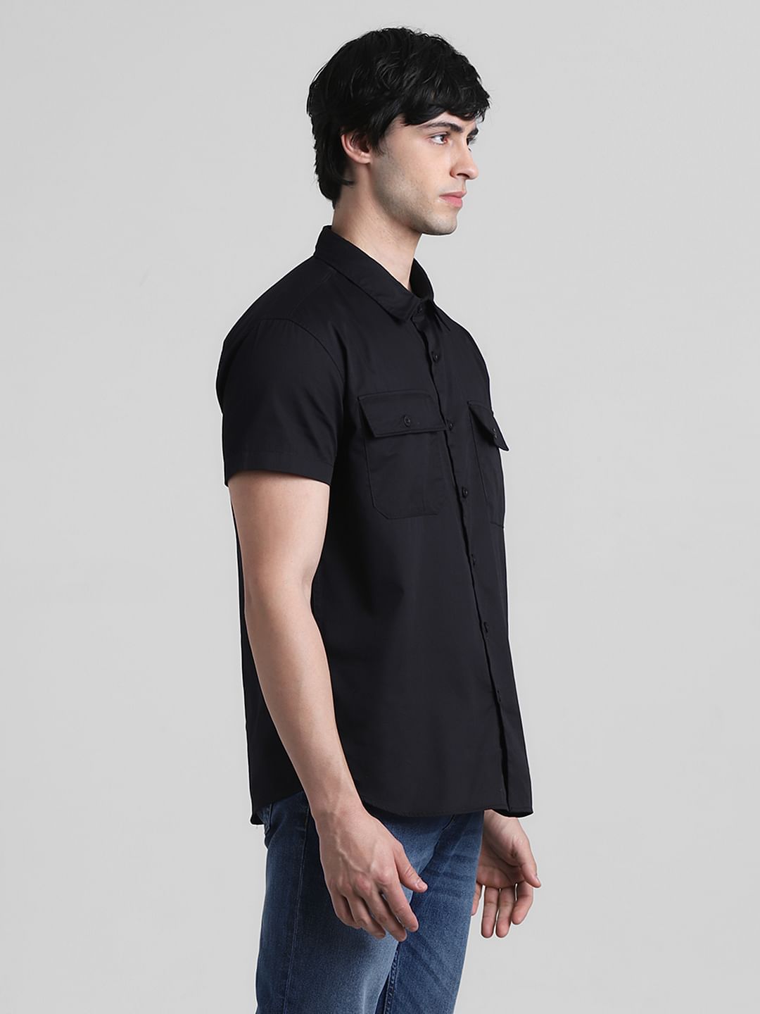 Black Drop Shoulder Shirt