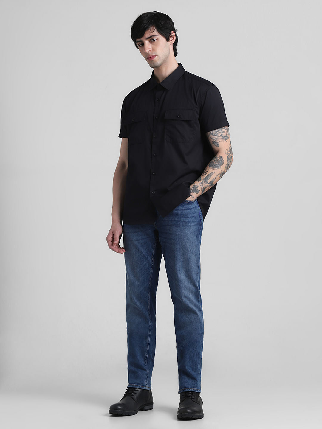 Black Drop Shoulder Shirt