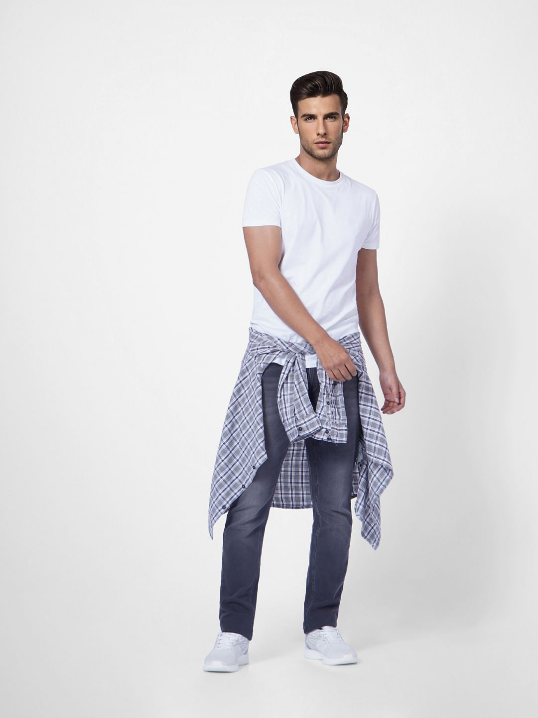 Dark Grey Low Rise Tim Slim Fit Jeans