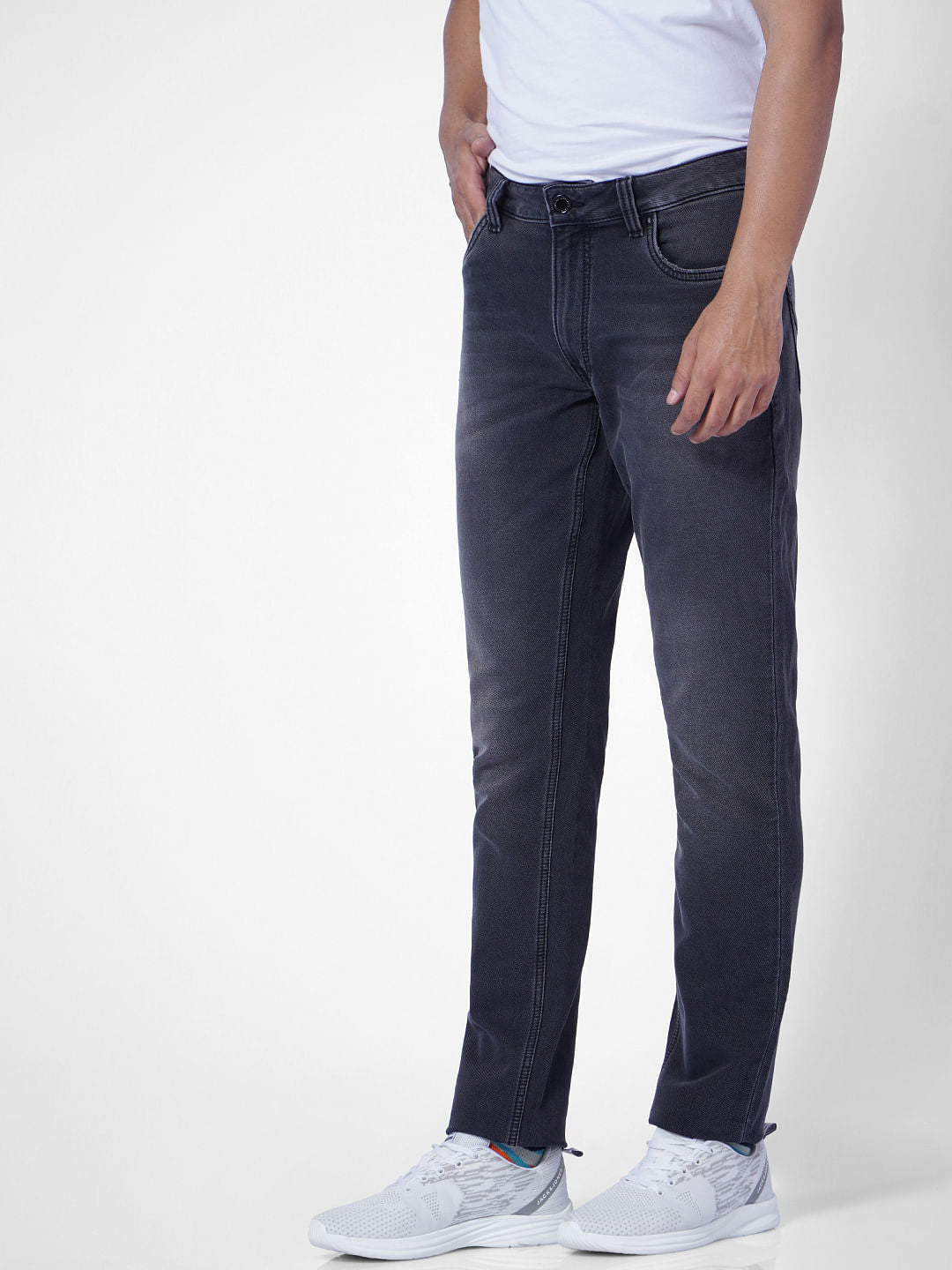 Dark Grey Low Rise Tim Slim Fit Jeans
