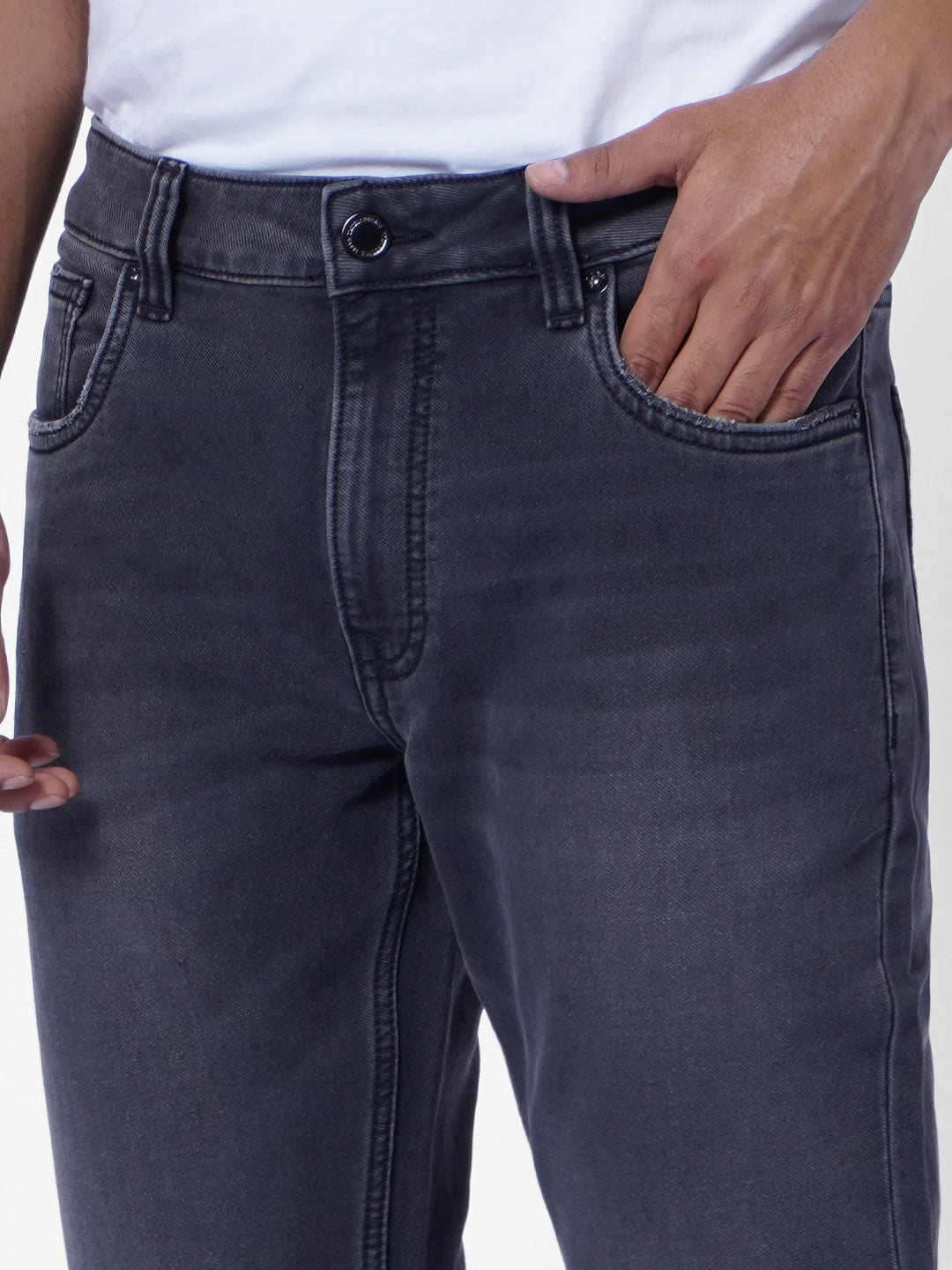 Dark Grey Low Rise Ben Skinny Jeans