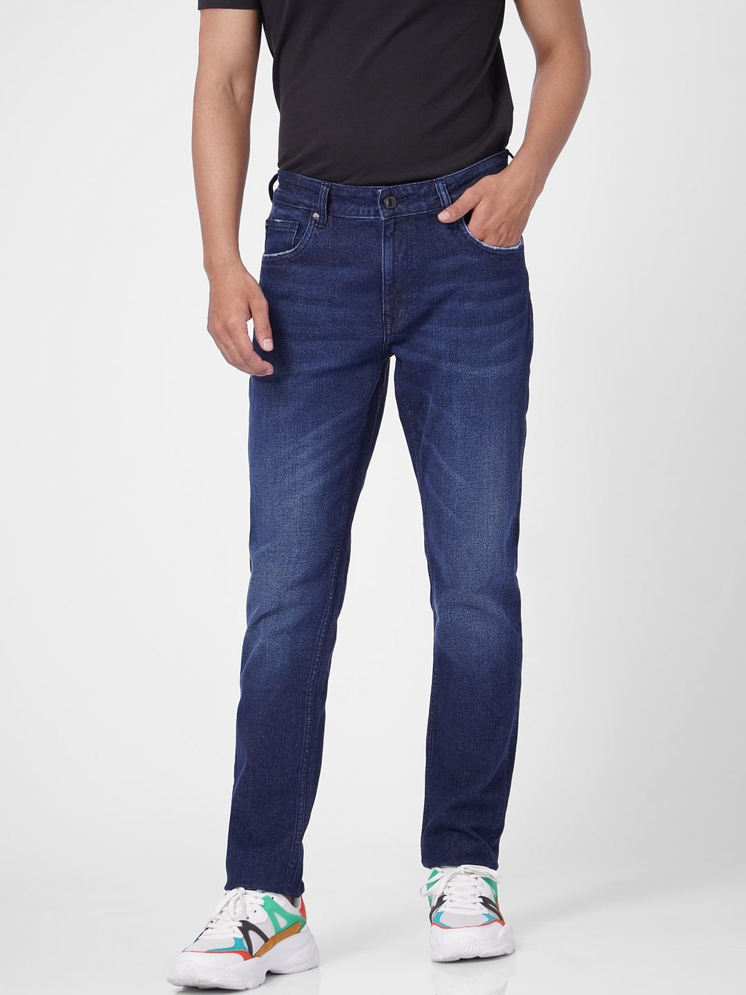 Dark Blue Low Rise Ben Skinny Jeans