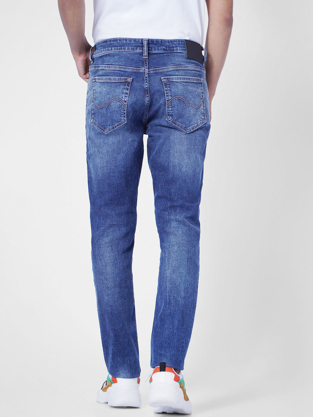 Blue Low Rise Washed Ben Skinny Jeans