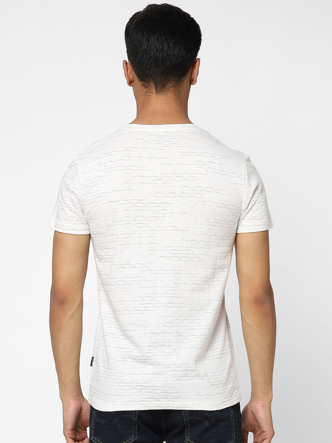 White Printed Crew Neck T-shirt