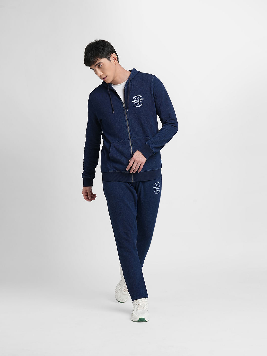 Blue Hooded Co-ord Sweatshirt