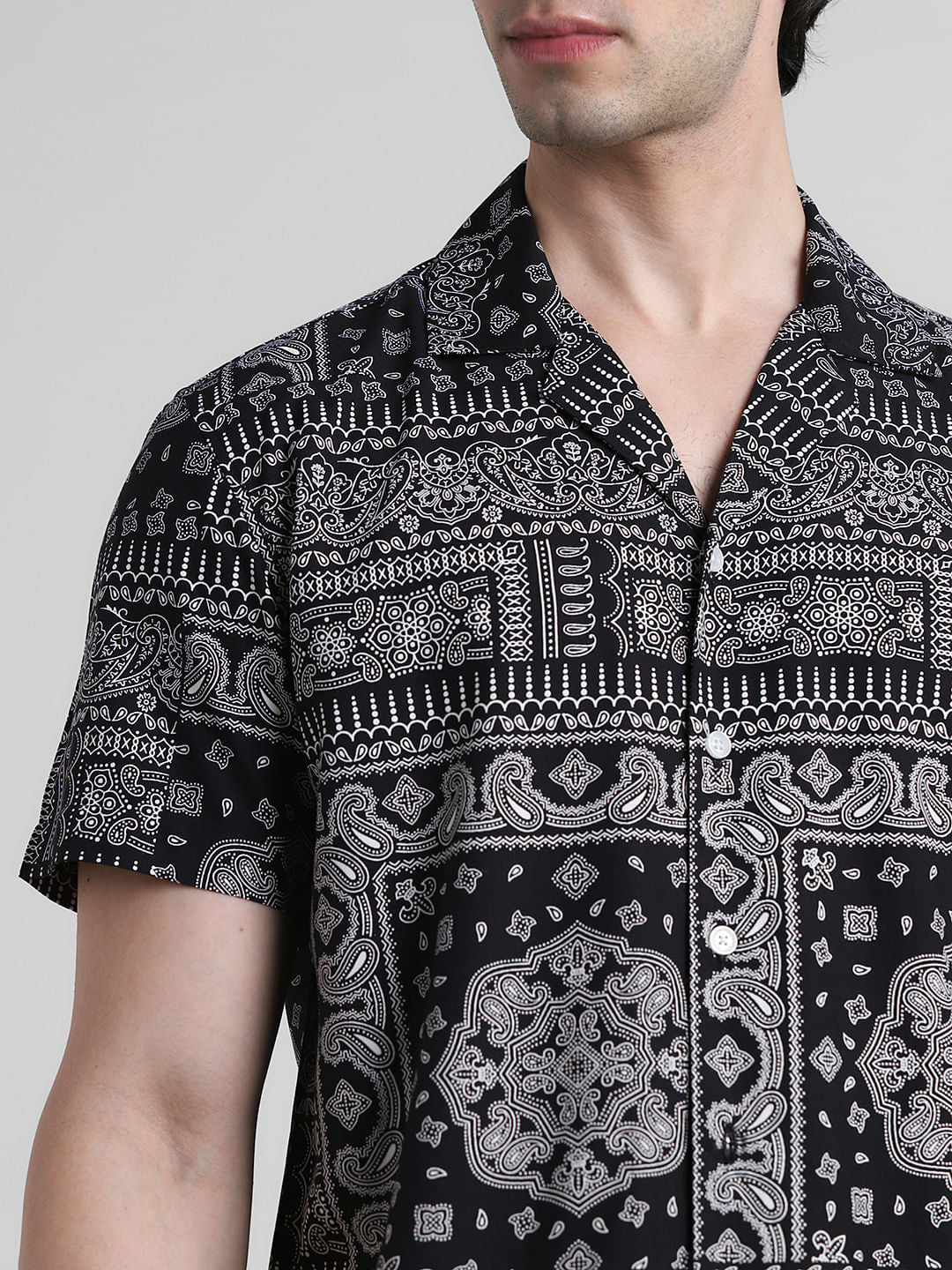 Black Abstract Print Shirt