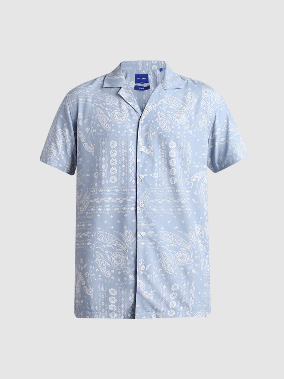 Blue Abstract Print Shirt