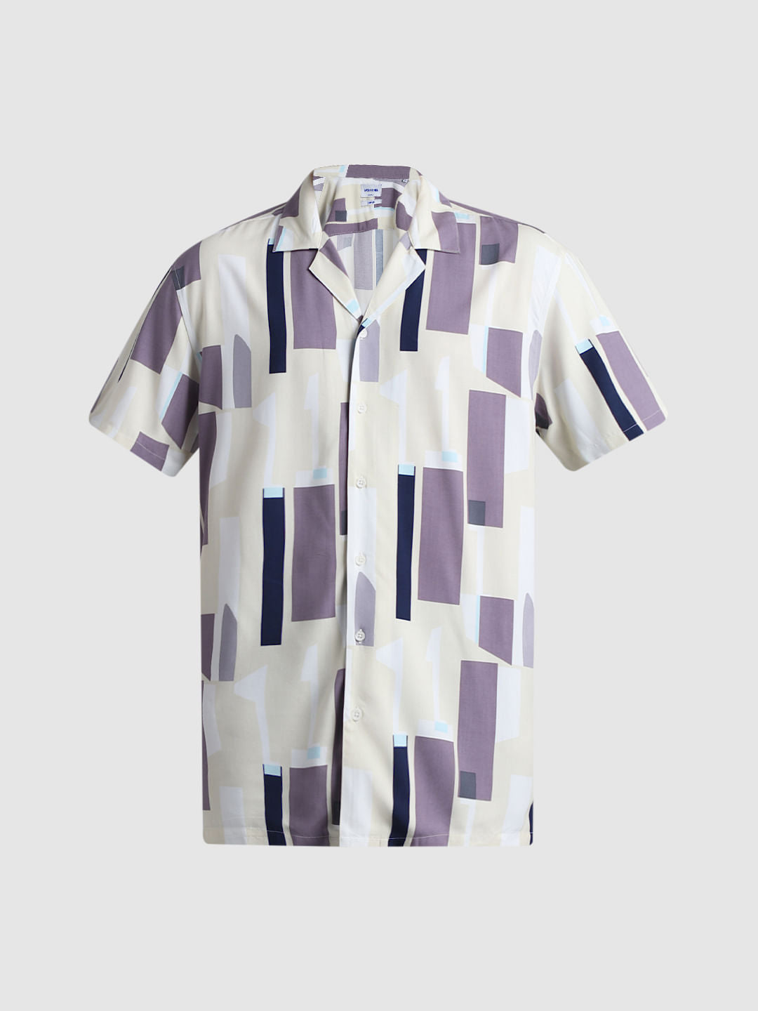 Blue Abstract Print Shirt