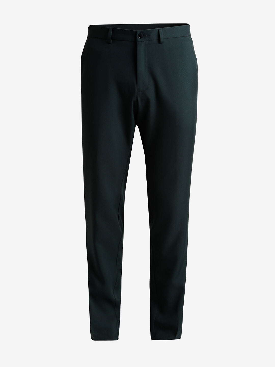 Green Mid Rise Twill Trousers