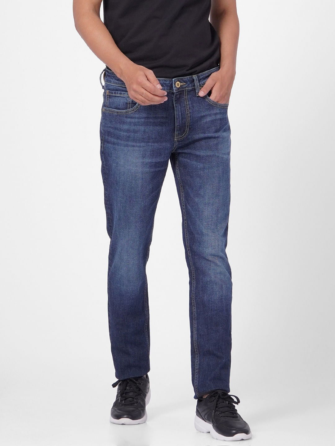 Dark Blue Low Rise Glenn Slim Jeans