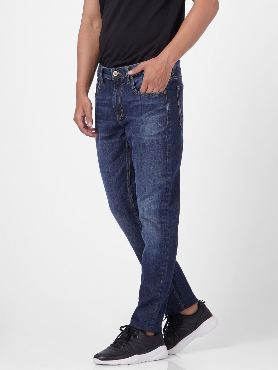 Dark Blue Low Rise Glenn Slim Jeans