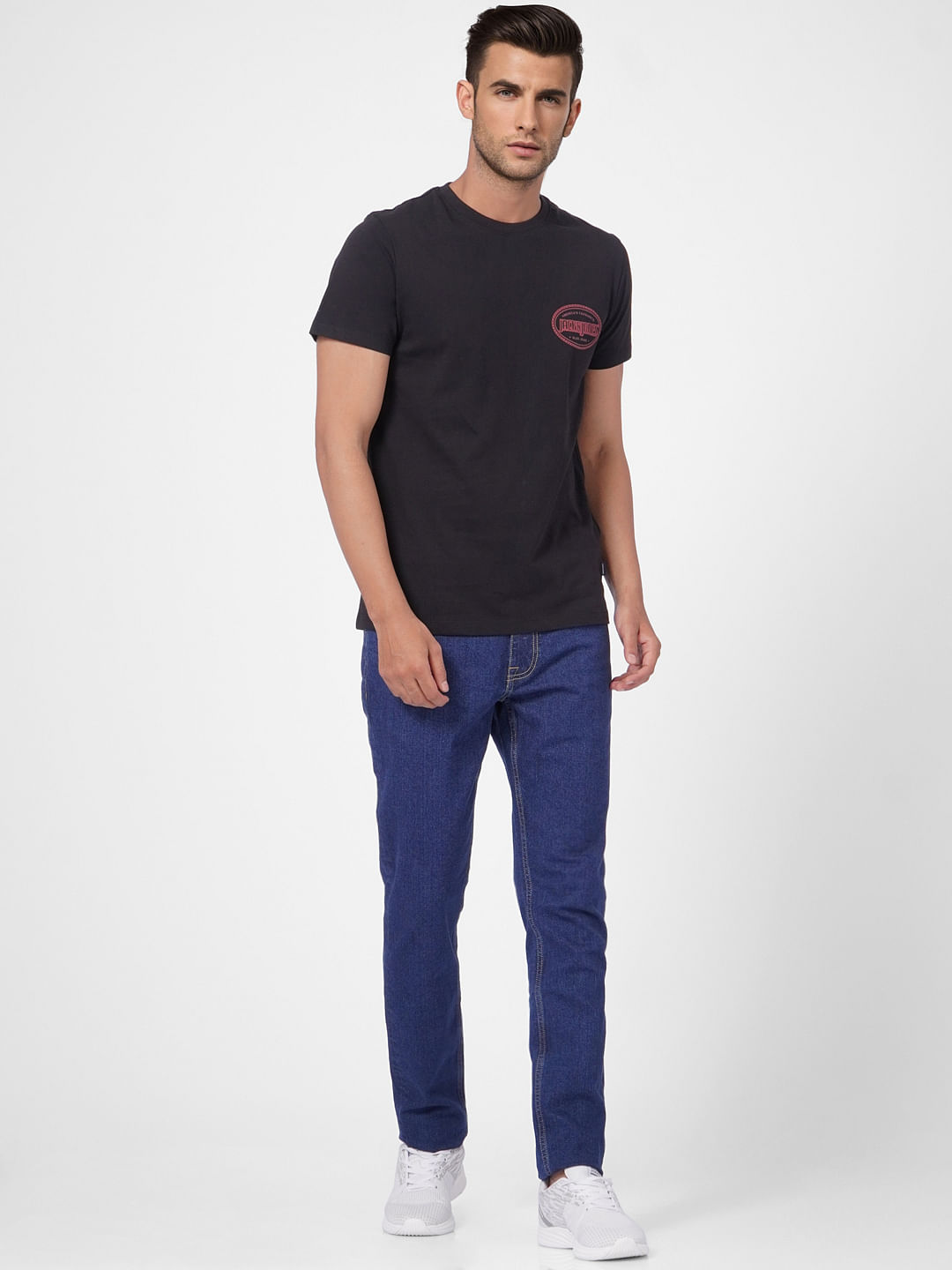 Dark Blue Low Rise Glenn Slim Fit Jeans