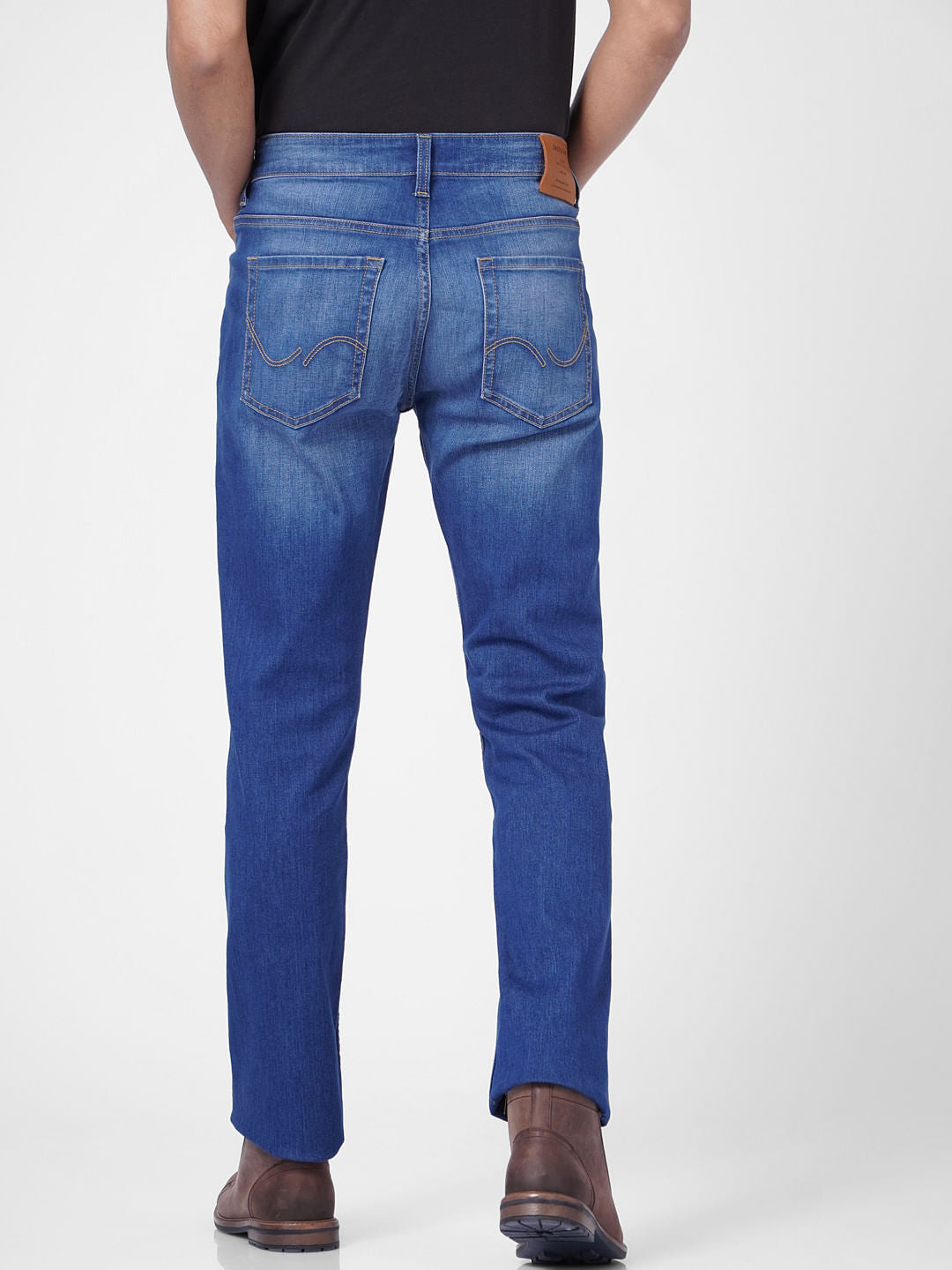 Light Blue Mid Rise Clark Regular Fit Jeans