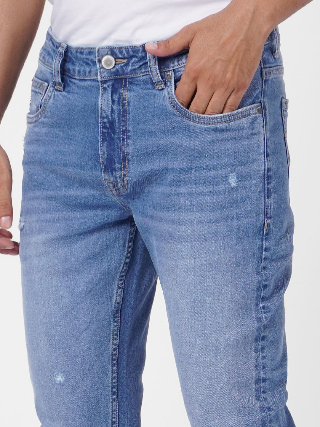 Light Blue Low Rise Liam Skinny Jeans