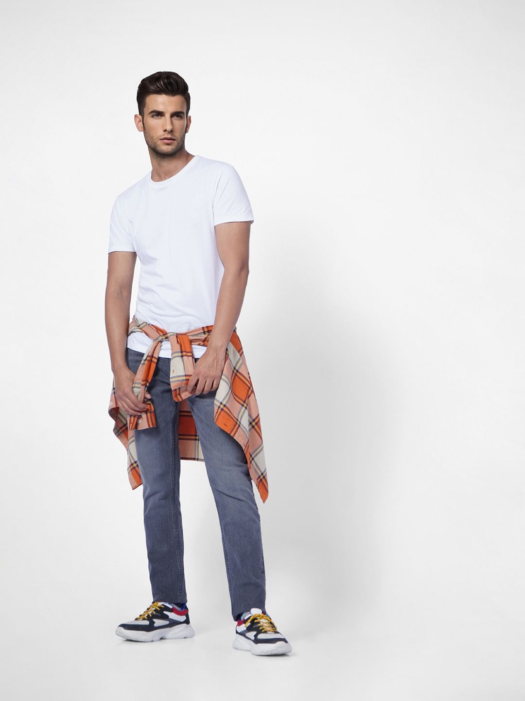 Grey Low Rise Ben Skinny Jeans - 28/30