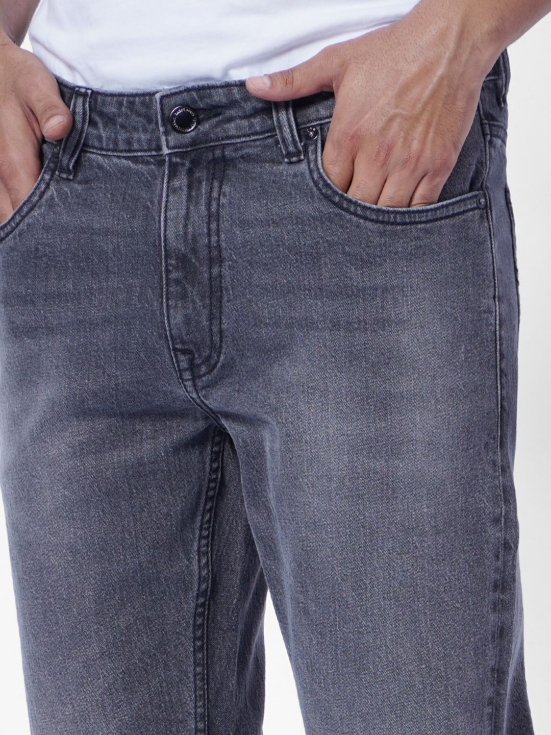 Grey Low Rise Ben Skinny Jeans