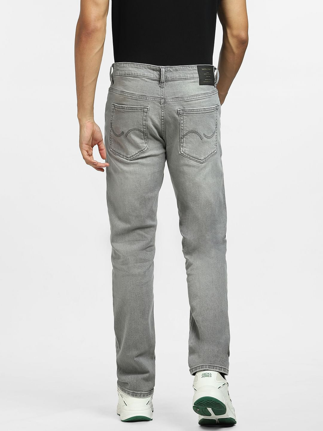 Grey Low Rise Glenn Slim Fit Jeans